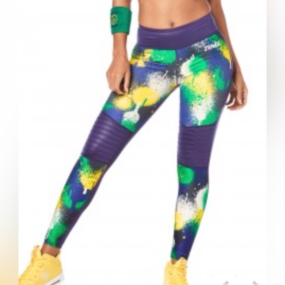 Zumba Wear Womens Night Sky Must Move Ankle Leggings Size XS